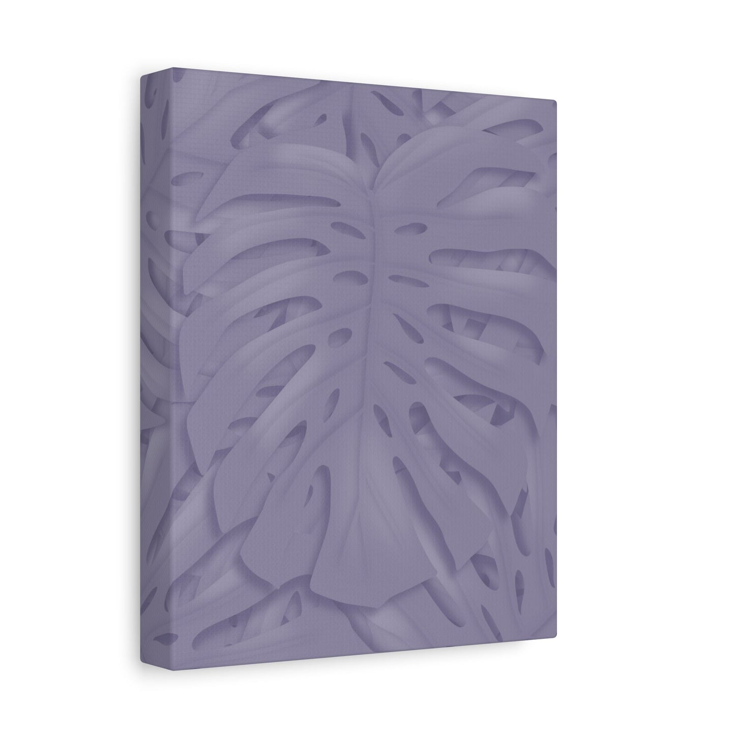Violet Monstera Canvas Print – Botanical Wall Art