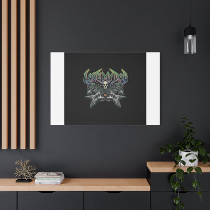 Love My Dog metal font Canvas | gothic wellness quote, edgy self-care merch