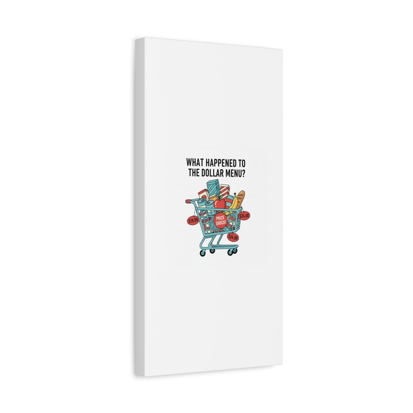 What Happened to the Dollar Menu? Canvas | Grocery Prices Meme, Price Shock Wall Art