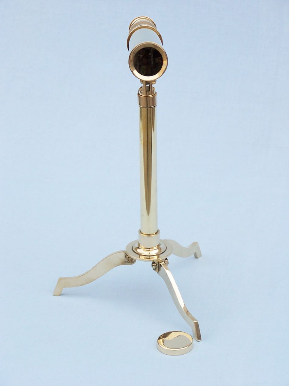 Solid Brass Telescope on Stand 17""