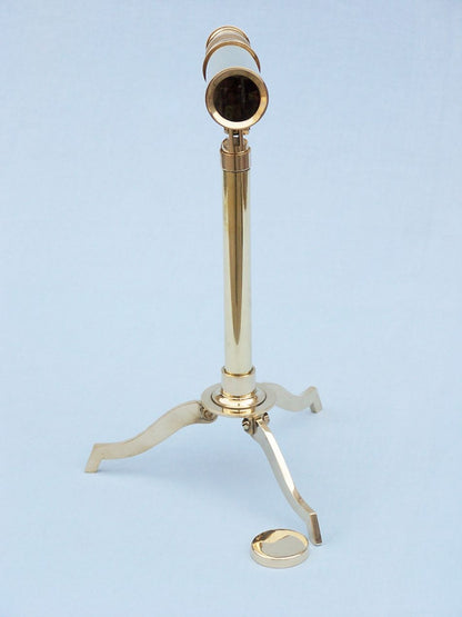 Solid Brass Telescope on Stand 17""