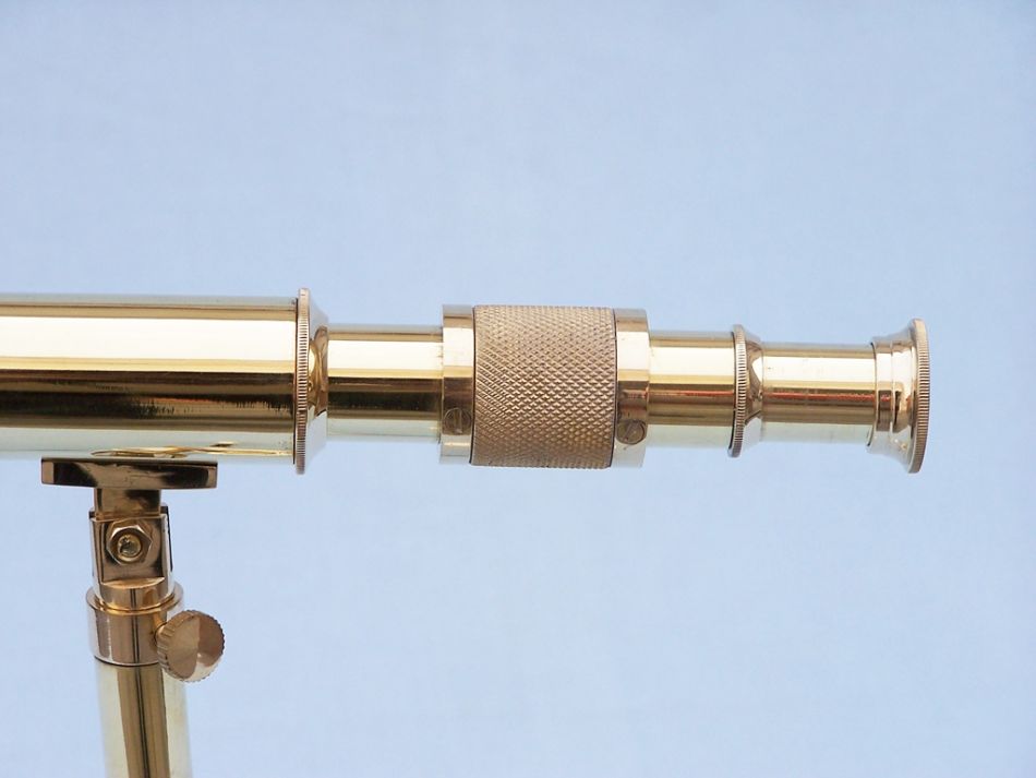 Solid Brass Telescope on Stand 17""