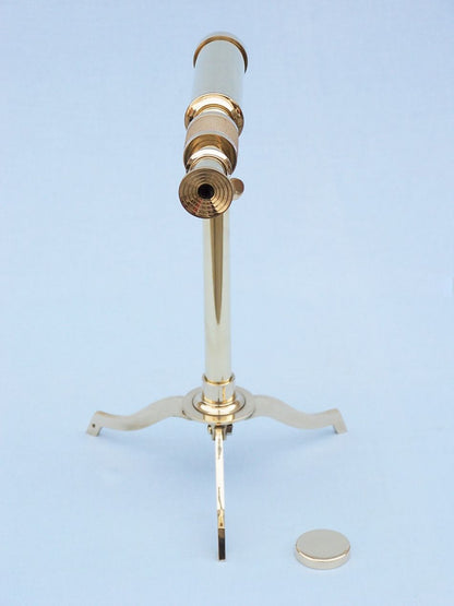 Solid Brass Telescope on Stand 17""