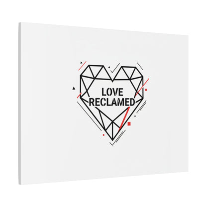 Love Reclaimed Canvas | modern heart design, minimalist love icon
