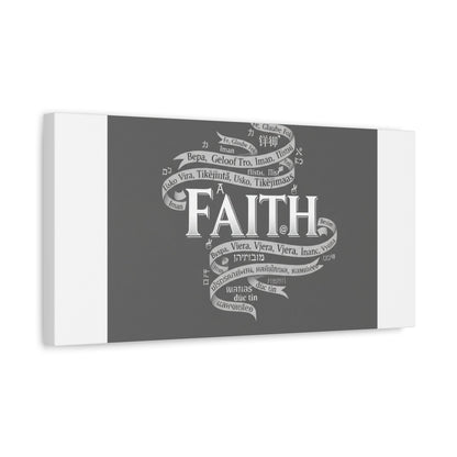 handwritten faith ribbon Canvas | sketch aesthetic, doodle design