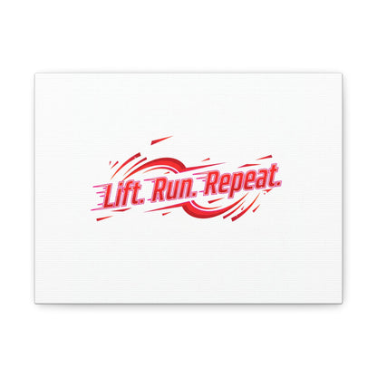 Lift Run Repeat Canvas | Fitness Wall Art, Gym Motivation