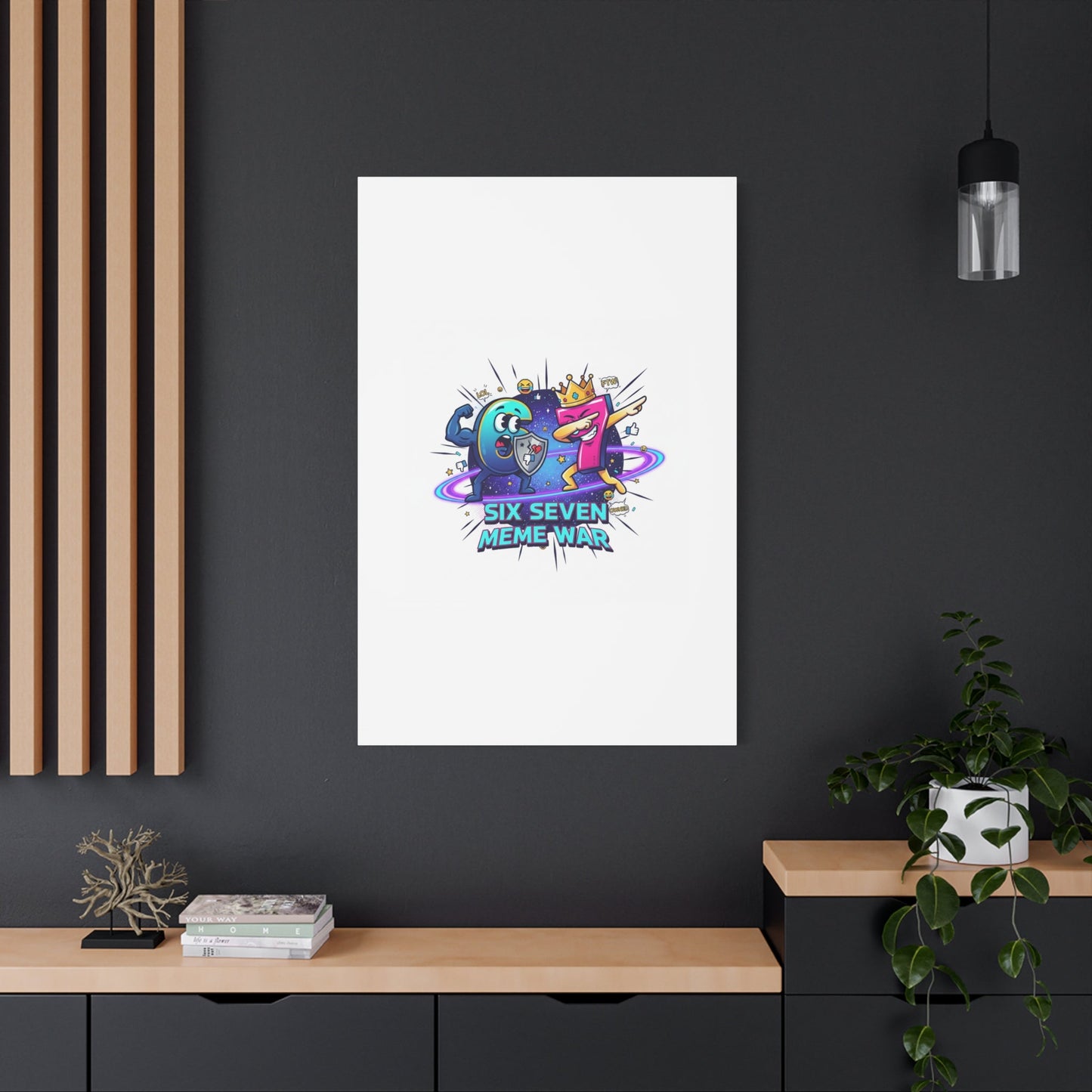 Six Seven Meme War Canvas | Legendary Internet Battle Art, Viral Culture Wall Decor