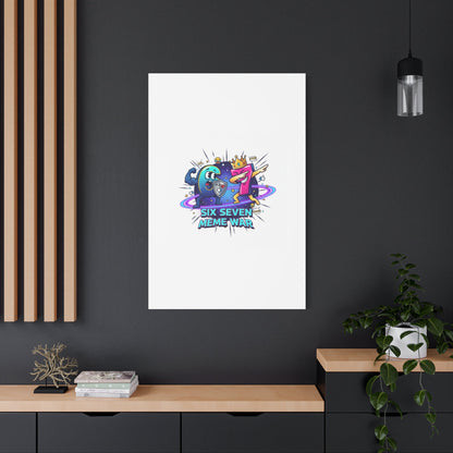 Six Seven Meme War Canvas | Legendary Internet Battle Art, Viral Culture Wall Decor