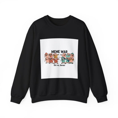 Meme War Graphic Sweatshirt, Disco Florals Retro Paisley