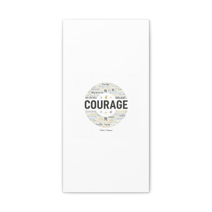 Courage Word Cloud Canvas | Fresh-Start Minimalism art print