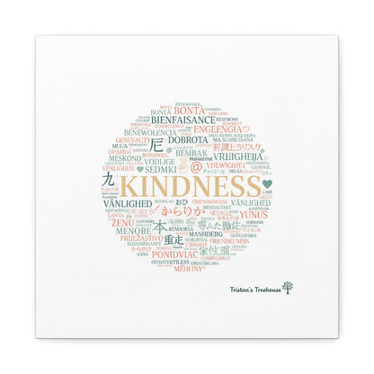 Kindness Word Cloud Canvas | Fresh Start Minimalist Wall Art