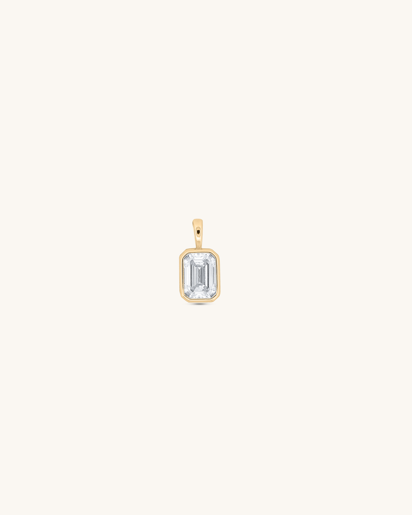 Emerald Cut Moissanite Pendant