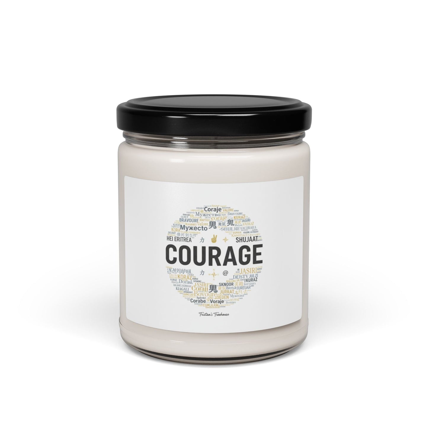 Courage word cloud Soy Candle | Fresh-Start Minimalism, Calm Renewal