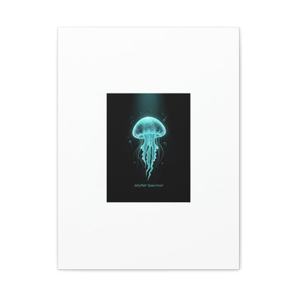 Bioluminescent Jellyfish Art Canvas | Deep Sea Aesthetic, Neon Glow