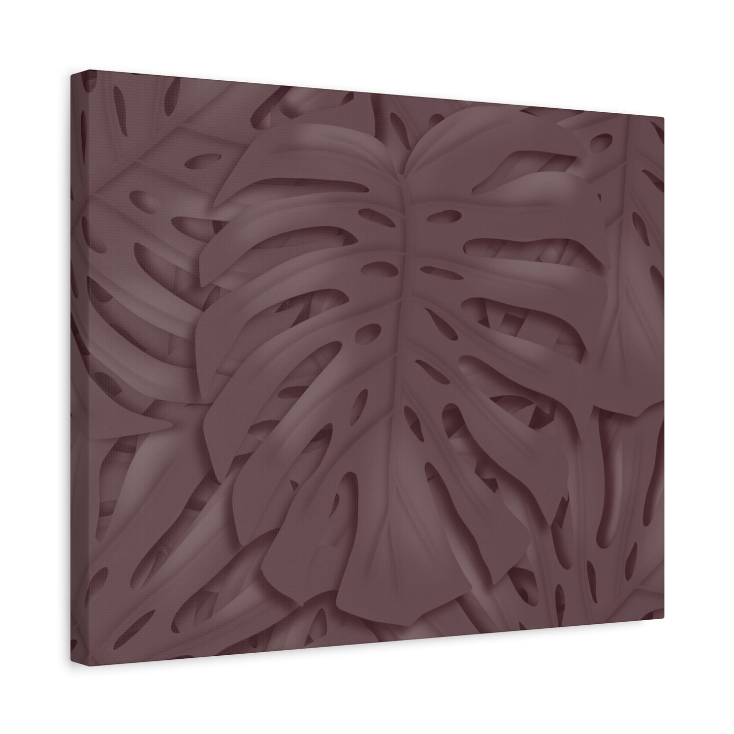 Merlot Monstera Canvas Print – Botanical Wall Art