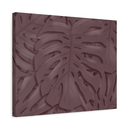 Merlot Monstera Canvas Print – Botanical Wall Art