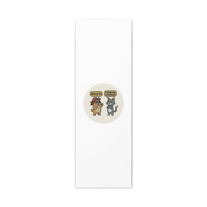 Funny Cat vs Dog Canvas | Pet Rivalry Wall Art