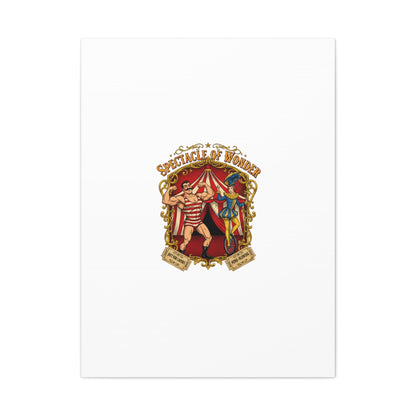 Spectacle of Wonder Circus Art Print, Canvas | Vintage Carnival Design