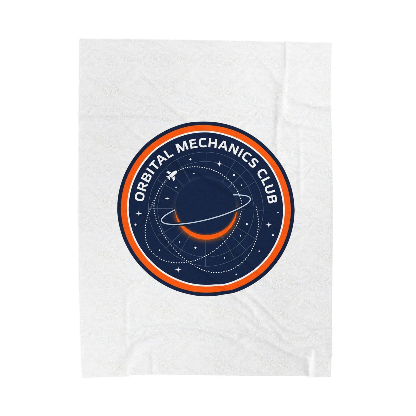 Orbital Mechanics Club Plush Blanket | space, mission patch, science nerd