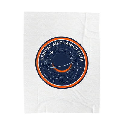 Orbital Mechanics Club Plush Blanket | space, mission patch, science nerd