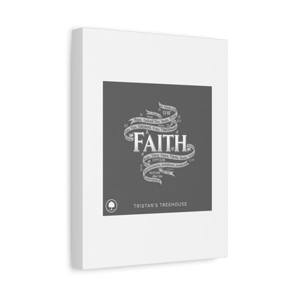 handwritten faith ribbon Canvas | sketch aesthetic, doodle design