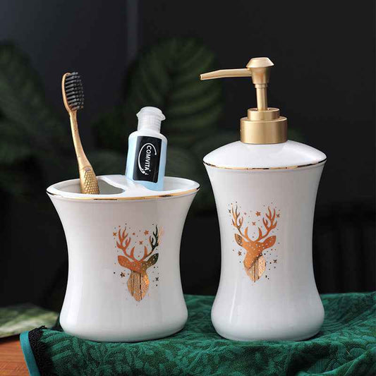 Ceramic bathroom set simple ceramic wash four-piece set