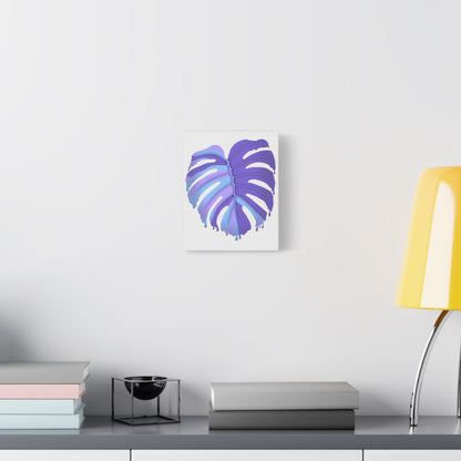 Purple Monstera Canvas Print – Botanical Wall Art