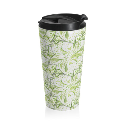 Snow Queen Pothos Pattern 15 oz Vacuum Insulated Stainless Steel Travel Tumbler