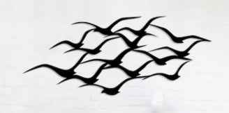Iron Crafts Metal Flying Bird Art Wall Decoration