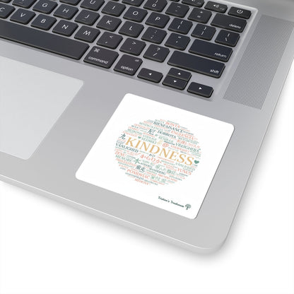 Kindness Wordcloud Sticker | Fresh-Start Minimalism, Neutral Renew