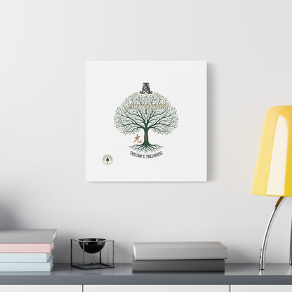 Handwritten Doodle Tree Canvas | Matte Stretched Wall Art