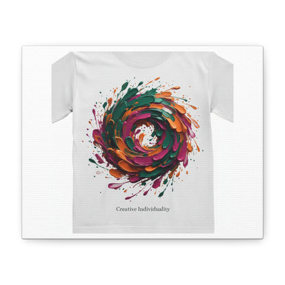 Painterly Abstract Floral Swirl Canvas | Matte Stretched Canvas