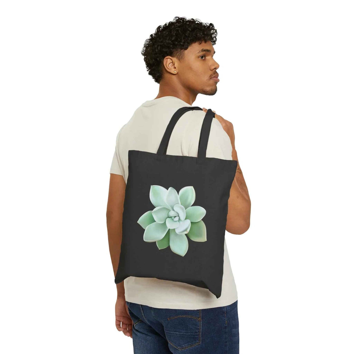 Pachyveria Haagei Succulent Canvas Tote Bag – Eco Friendly Everyday Carry
