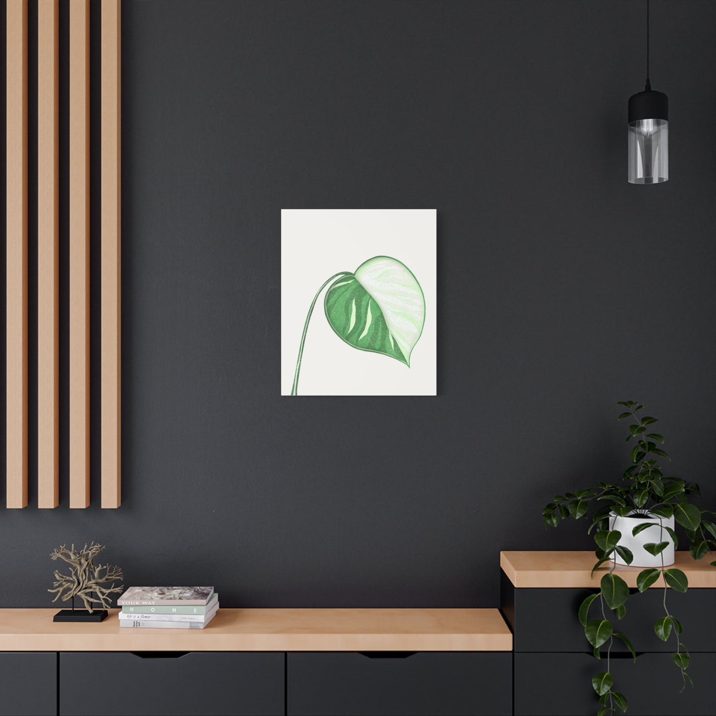 Monstera Albo Canvas Print – Botanical Wall Art