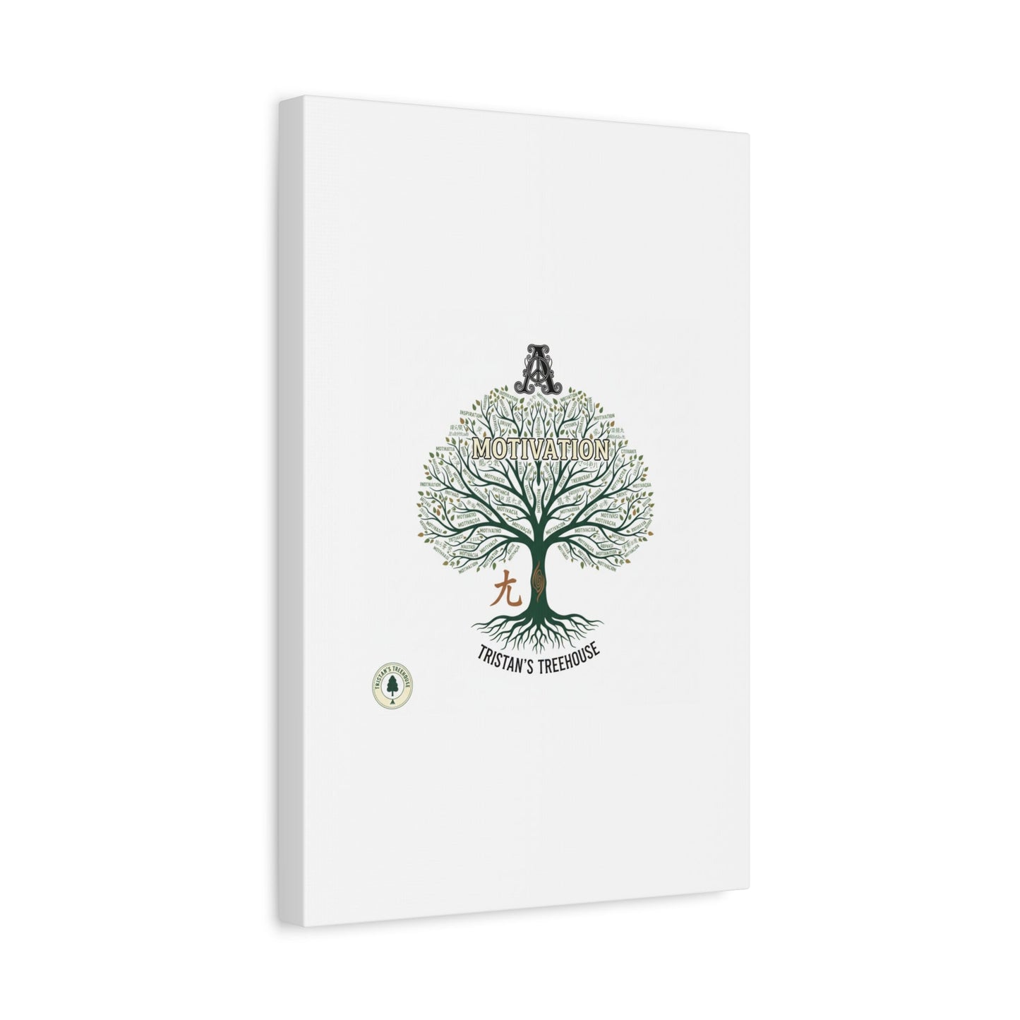 Handwritten Doodle Tree Canvas | Matte Stretched Wall Art