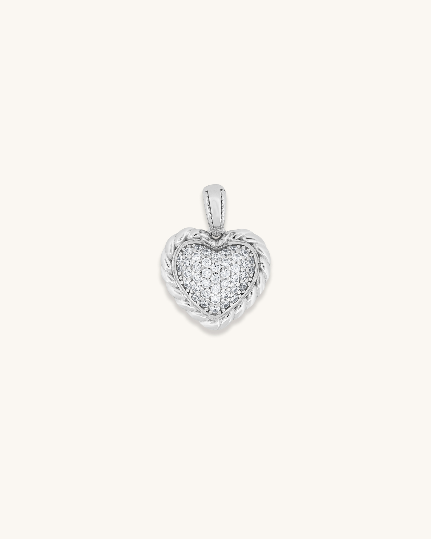 Rope Halo Heart Pendant
