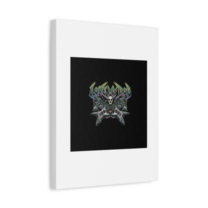 Love My Dog metal font Canvas | gothic wellness quote, edgy self-care merch