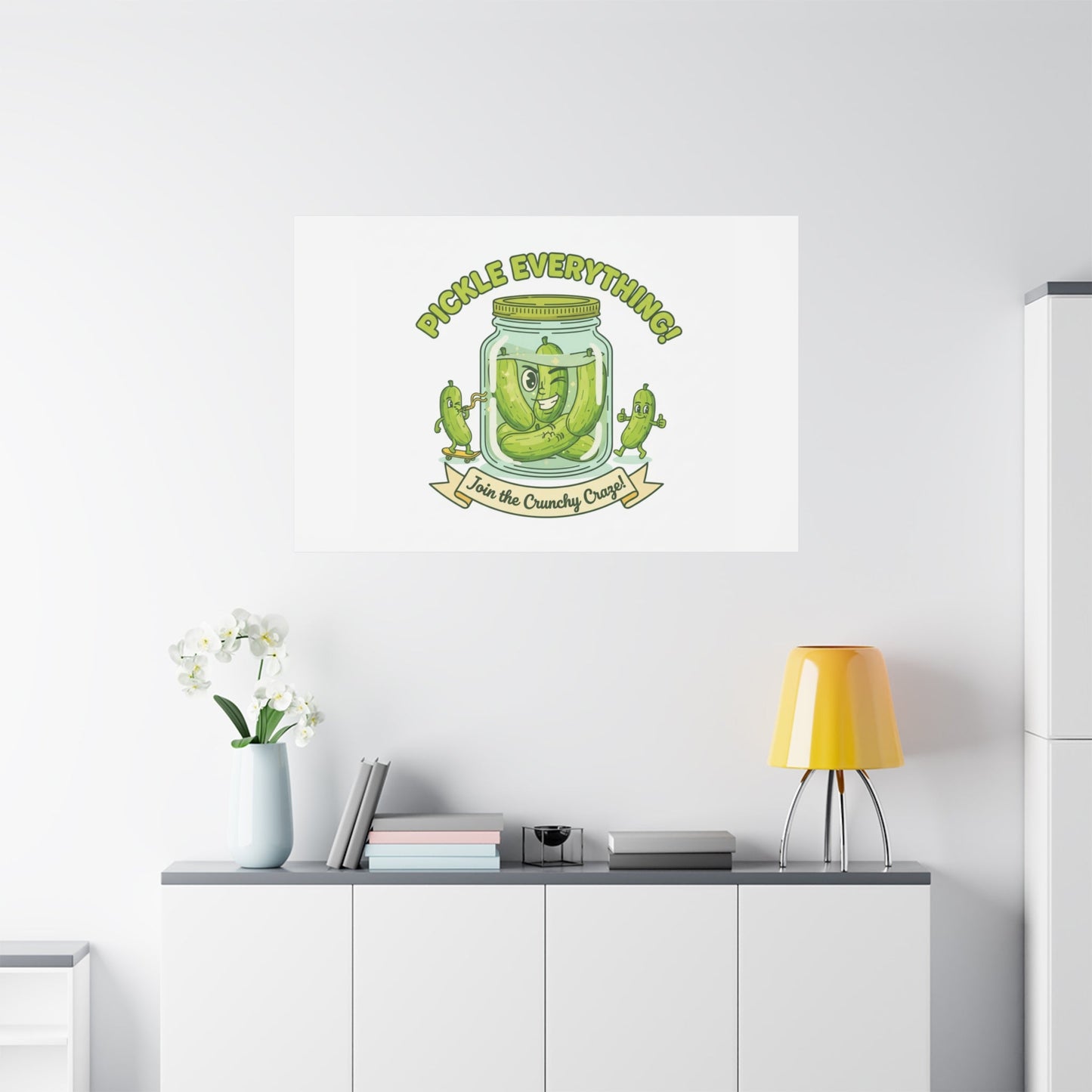 Pickle Everything! Matte Canvas | Brine Design, Pickle Lover Art