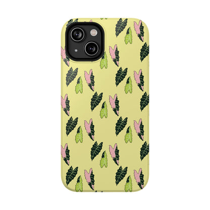 Alocasia Pattern Phone Case – Dual Layer Protective Cover