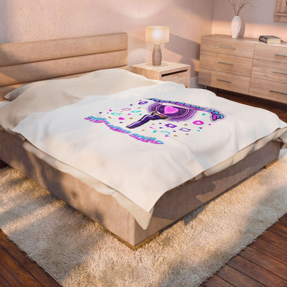 Comeback Mode Streaming Squad Velveteen Plush Blanket | K-pop comeback, fan chant, purple era