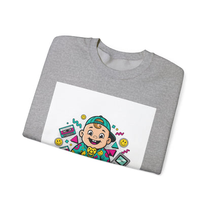 Retro Gamer Baby Crewneck Sweatshirt — Cute Arcade Controller Design