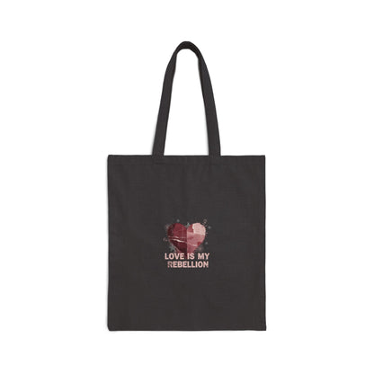 Distressed Heart Collage Tote | Soft Grunge Hearts, punk heart design