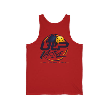 ULP Active Pickleball Tank Top Just One More Game— Play • Connect • Grow Athletic Jersey