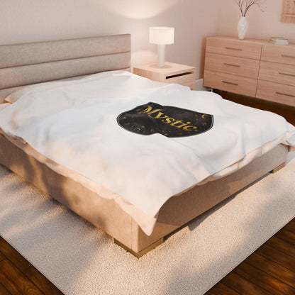 Mystic Circle, Velveteen Plush Blanket | Tarot & Occult Typography