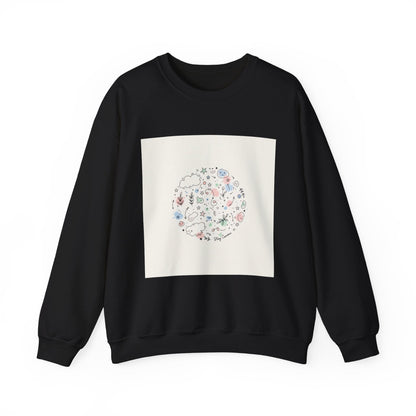 Hand-Drawn Doodle Circle Sweatshirt | line drawing, sketch pattern