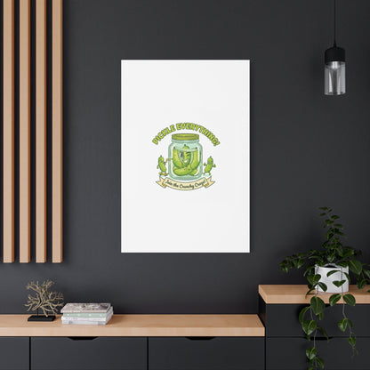 Pickle Everything! Matte Canvas | Brine Design, Pickle Lover Art