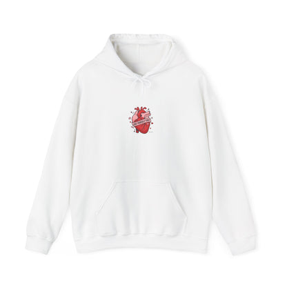 Snarky Heart Graphic Hoodie | anti love graphic, punk Valentine design