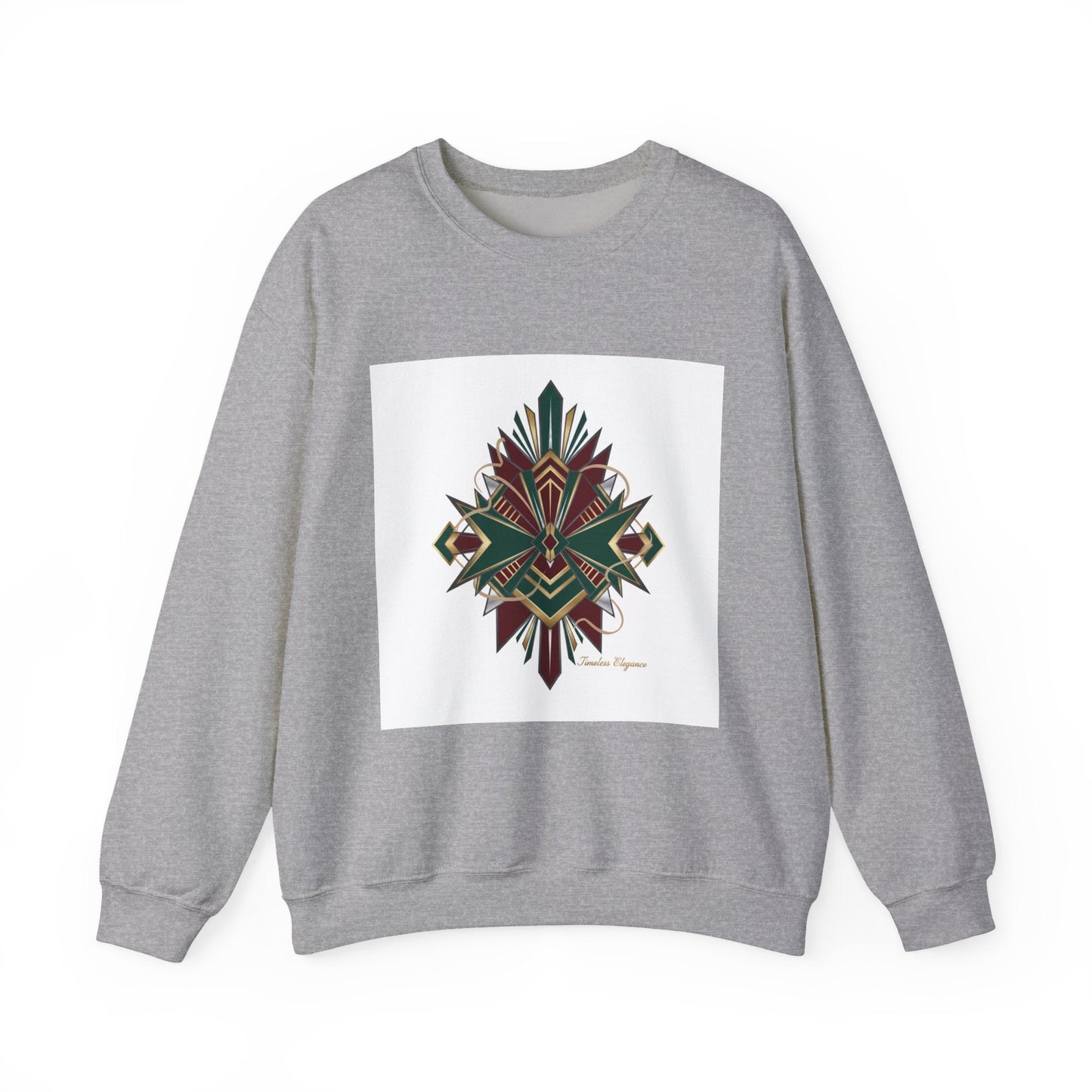 Dark Geometric Crest Crewneck | Gothic Occult Art Sweatshirt