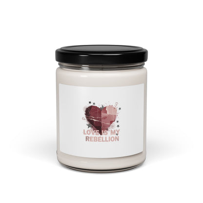 Love Is My Rebellion Candle | Soft Grunge Heart, Distressed Valentine Soy Candle