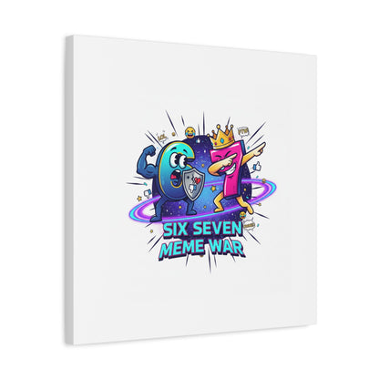 Six Seven Meme War Canvas | Legendary Internet Battle Art, Viral Culture Wall Decor